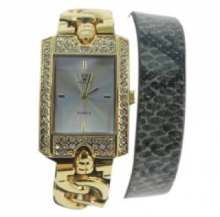 Montre bracelet dorée pour femme