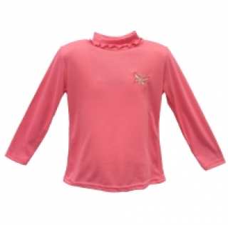 T-shirt fille avec col roulé