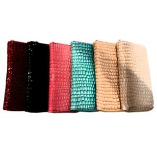 Portefeuille croco vernis