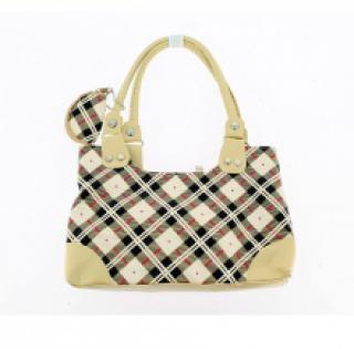 Petit sac à main à carreaux avec porte-monnaie