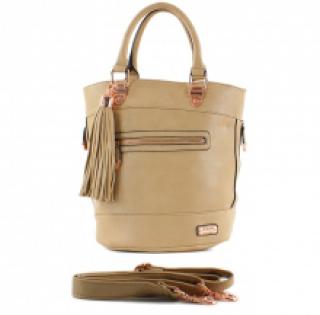 Sac cabas multizip orné de pompons