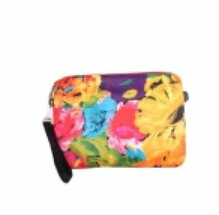 Pochette multicolore avec poignée assortie