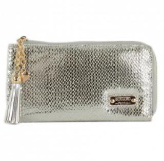 Pochette reptile ornée de breloques