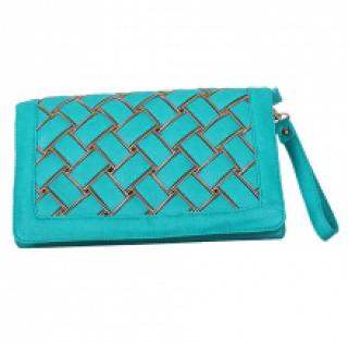 Pochette avec rabat tressé