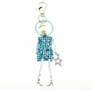 Porte-clé bijou orné de strass