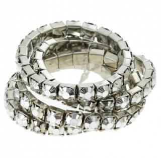 Bracelet multirang pavé de strass femme