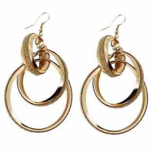 Boucles d’oreilles pendantes rondes