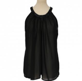 Top avec col pailleté et nœuds au dos