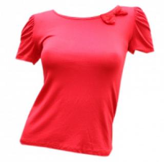 T-shirt avec motif nœud et dentelle au dos