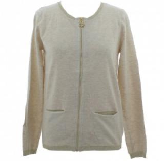 Top zippé devant avec poches passepoillées