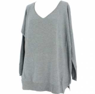 Tunique loose en maille avec col V