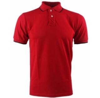 Polo pur coton pour homme uni rouge