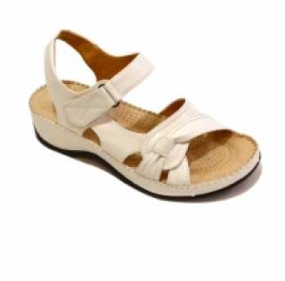 Sandales avec brides entrelacées et première cuir perforée