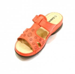 Jolies sandales ornées de fleurs avec première cuir perforée