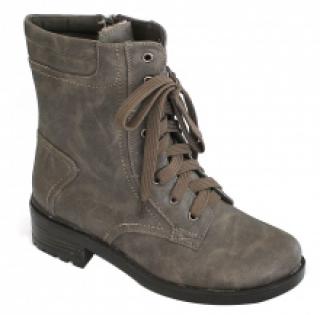 Bottines femme à lacets et zip côté