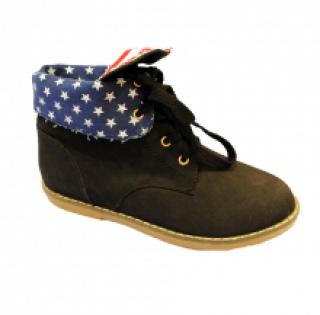 Bottines montantes avec motif drapeau américain