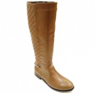 Bottes tendance avec effet matelassé et chaîne décorative