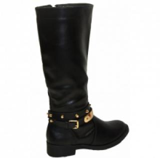 Bottines tendance avec doubles brides cloutées