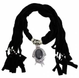 Écharpe bijou avec pendentif fantaisie