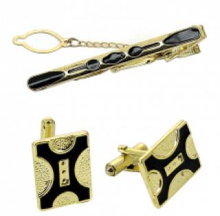 Coffret à cravate et boutons de manchette