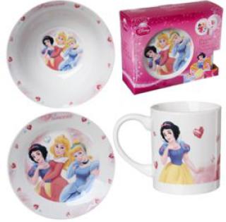 Coffret vaisselle princesse demi/gros 4.00€