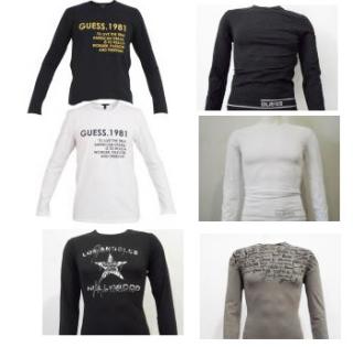 LOTS DE 6 T.SHIRT MANCHES LONGUES GUESS