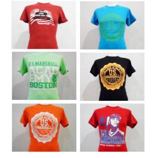 LOTS DE 10 T.SHIRT MANCHES COURTES US MARSHALL
