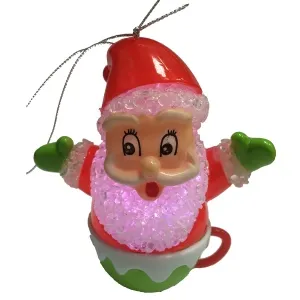 Décoration lumineuse à suspendre motif Père Noël fantaisie