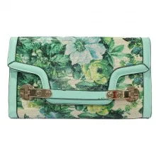 Pochette enveloppe imprimée fleurie