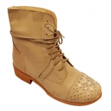 Bottines grises avec motif et strass