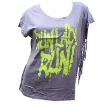 T-shirt à franges avec manches chauve-souris