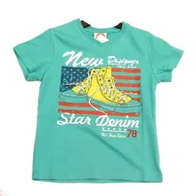 T-shirt avec motif baskets et drapeau américain