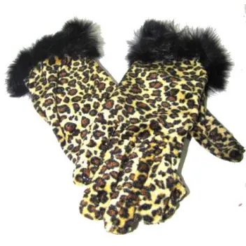 Gants léopard fourrure  Réf 8862  Prix: 0.90€ HT