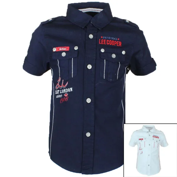 10x Chemises manches courtes Lee Cooper du 6 au 14 ans