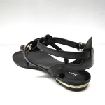 SANDALES NOIR VERNIS REF 6052 2€ HT 
