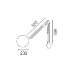 Lampe loupe metal blanc. 22W