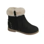 Bottines fourrées cloutées à l’arrière