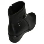 Bottines femme à talon compensé avec motif fantaisie et strass