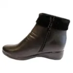 Bottines avec zip et motif fantaisie sur le côté 