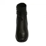 Bottines noires avec demi-lunes à strass