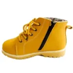 Bottines avec lacets à 5 œillets et zip côté pour enfant