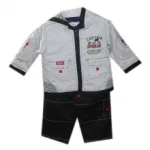 Ensemble deux pièces motif bateau pour bébé garçon