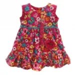 Robe liberty bébé avec bandeau assorti
