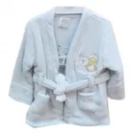Peignoir polaire bébé avec motif brodé