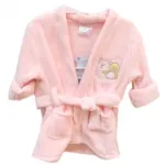 Peignoir polaire bébé avec motif brodé