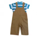 Ensemble salopette et t-shirt à rayures pour bébé garçon