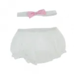 Robe bébé à volants avec bloomer et bandana
