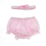Robe bébé à volants avec bloomer et bandana