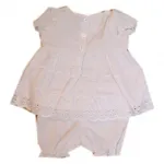 Joli ensemble robe brodée et bloomer pour bébé fille