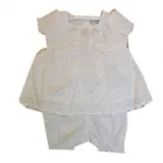 Joli ensemble robe brodée et bloomer pour bébé fille